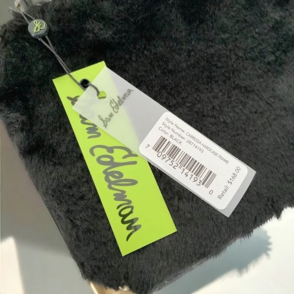 Sam Edelman Carressa Faux Fur Shoulder / Crossbody Bag with Jewels